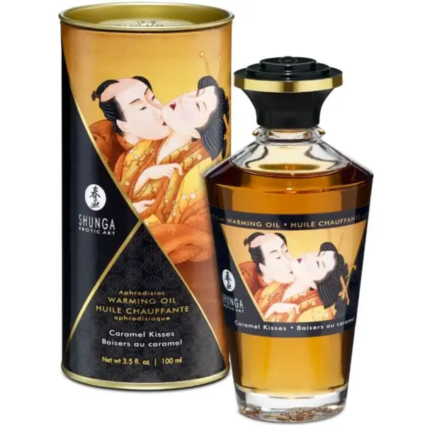 Shunga - Aceite de Masaje Efecto Calor Sabor Caramelo 100 ML