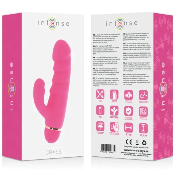 Intense - Crass 20 Modos Vibrador de Silicona Rosa para el Placer Femenino - Imagen 6