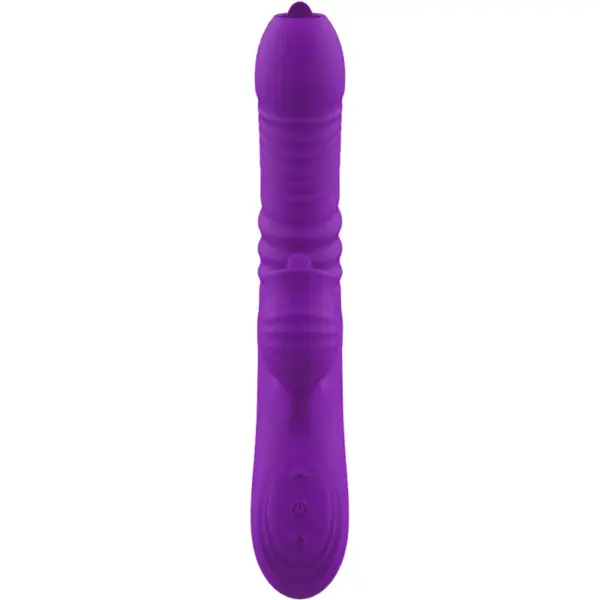 ARMONY - Vibrador rabbit con efecto calor y lengua estimuladora morado - Imagen 6