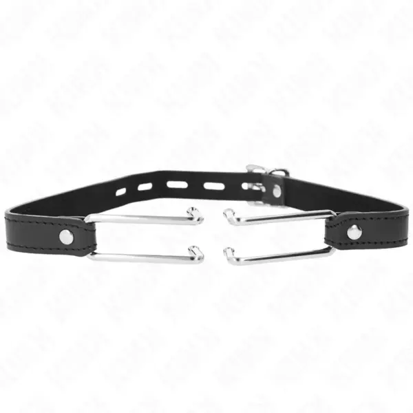 KINK - Mordaza Gancho de Metal 11.5 cm con Correa de Polipiel Ajustable