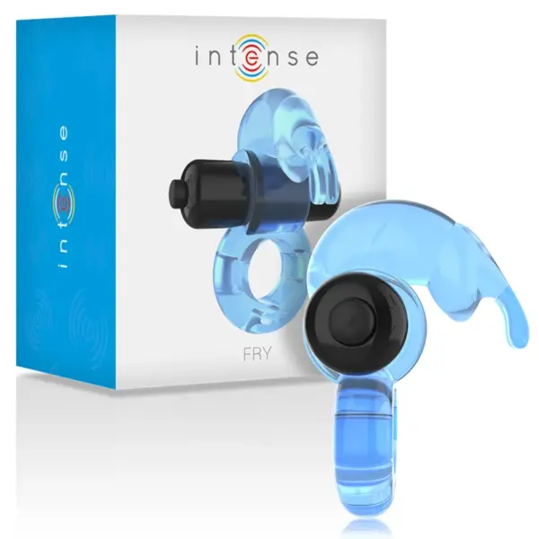 Intense - Anillo Vibrador Rabbit Azul para Placer Doble - Imagen 2