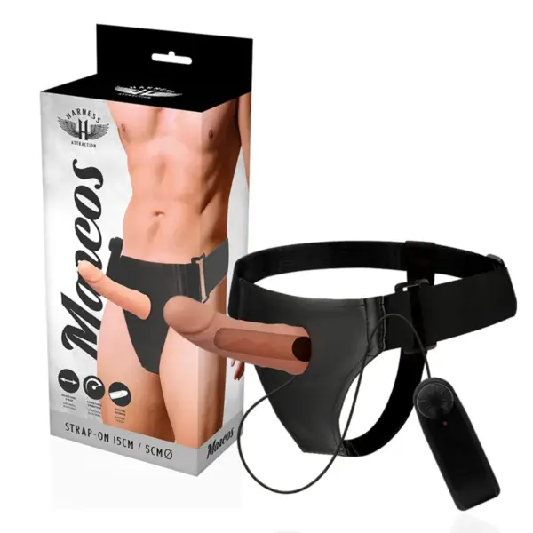 Harness Attraction - Arnés Hueco Marcos con Vibrador 15 cm - 5 cm