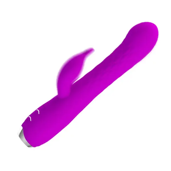 Pretty Love - Vibrador rabbit con rotación recargable morado - Imagen 9