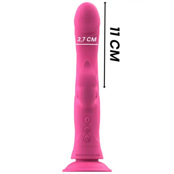 Intense - Vibrador Rabbit Silicona Rosa para Placer Dual - Imagen 7