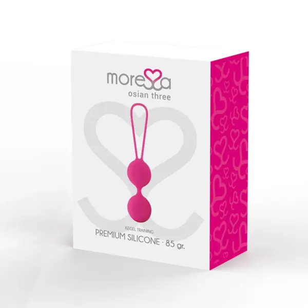 MORESSA - Osian Three Entrenamiento Suelo Pélvico 85 gr Premium Silicona Rosa - Imagen 3