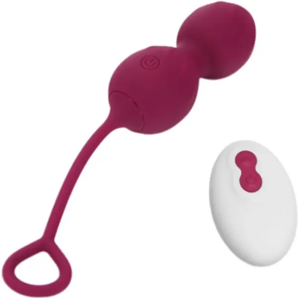 ARMONY - Vibrador de pesas vaginales con control remoto y 10 vibraciones en rojo oscuro