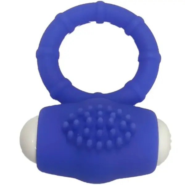 ARMONY - Anillo Vibrador de Silicona Azul para Placer Compartido - Imagen 5