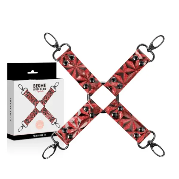 BEGME - Red Edition Hog Tie Cuero Vegano para Juegos de Bondage - Imagen 2