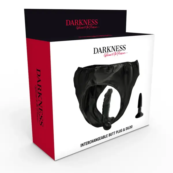 Darkness - Panties con plug y dildo intercambiable - Imagen 4