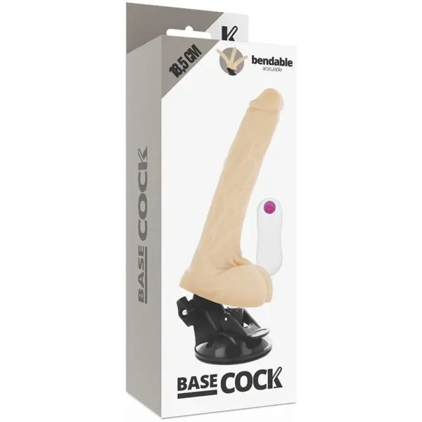 BASECOCK - Vibrador Articulable Control Remoto Natural 18.5 cm - 4 cm - Imagen 5