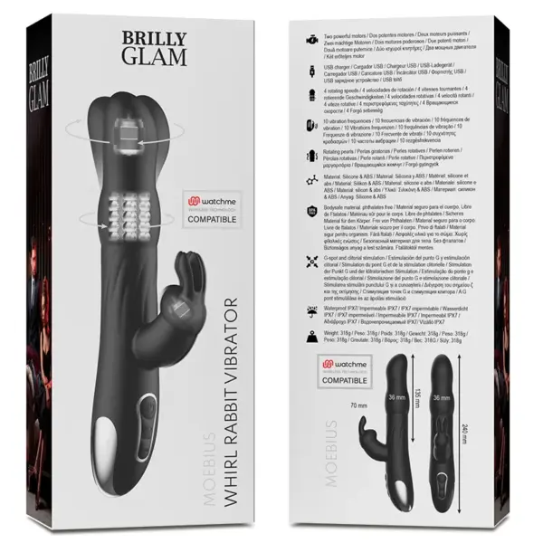 BRILLY GLAM - Vibrador Rabbit Moebius con Tecnología Watchme - Imagen 8