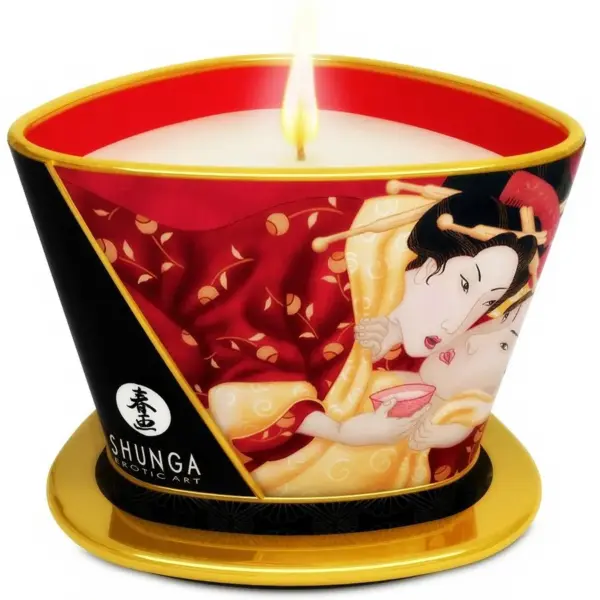 SHUNGA - Mini Caress by Candlelight Vela Masaje Fresas y Cava 170 ml