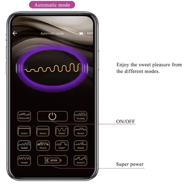 Pretty Love - Vibrador en forma de C con app gratuita morado - Imagen 16