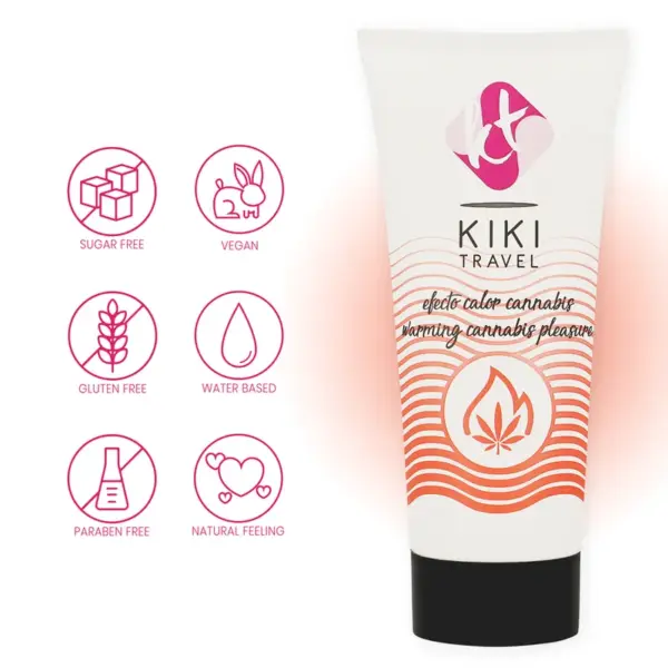 KIKÍ TRAVEL - Gel Deslizante Sabor a Cannabis Efecto Calor Intenso 50 ML - Imagen 4