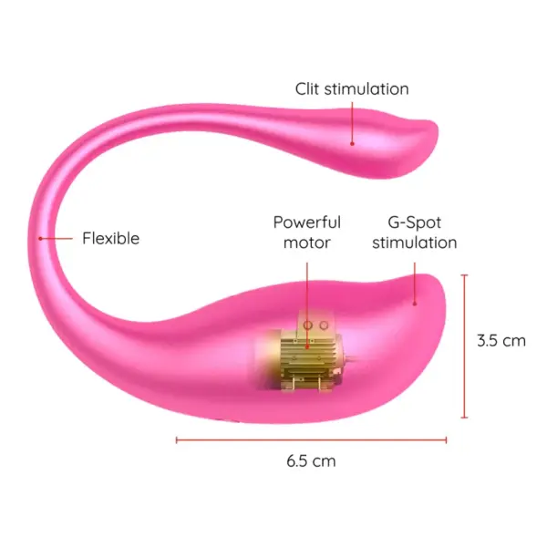 ONINDER - Huevo Vibrador Rosa con Control Remoto y APP Gratuita - Imagen 4