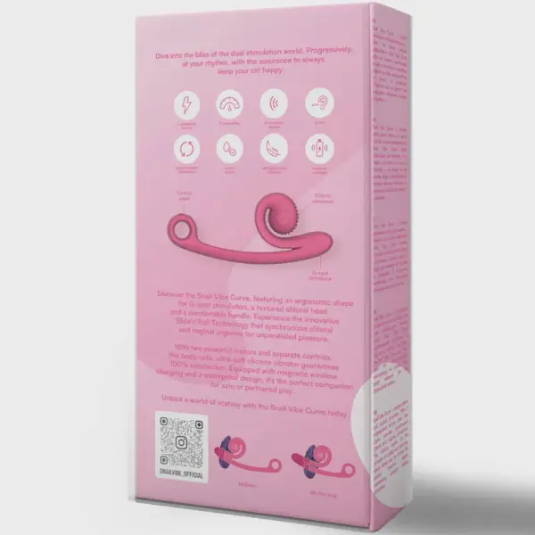 Snail Vibe - Vibrador Curve Rosa para Estimulación del Punto G - Imagen 5