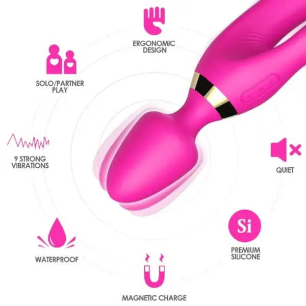 ARMONY - Masajeador & Vibrador Rabbit Fucsia - Imagen 3