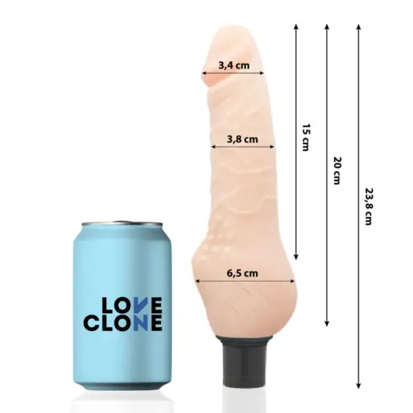 LOVECLONE - Vibrador realista con auto-lubricación de 23.8 cm