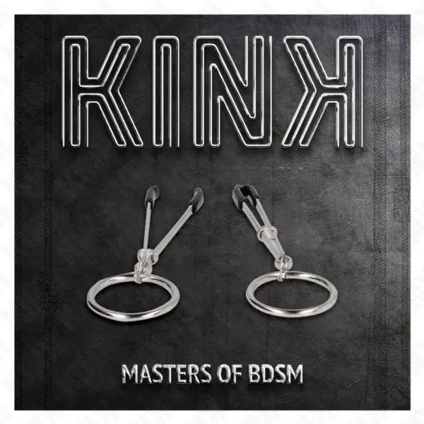 KINK - Pinzas para Pezones Fina con Aro Plateado 7 cm - Imagen 5