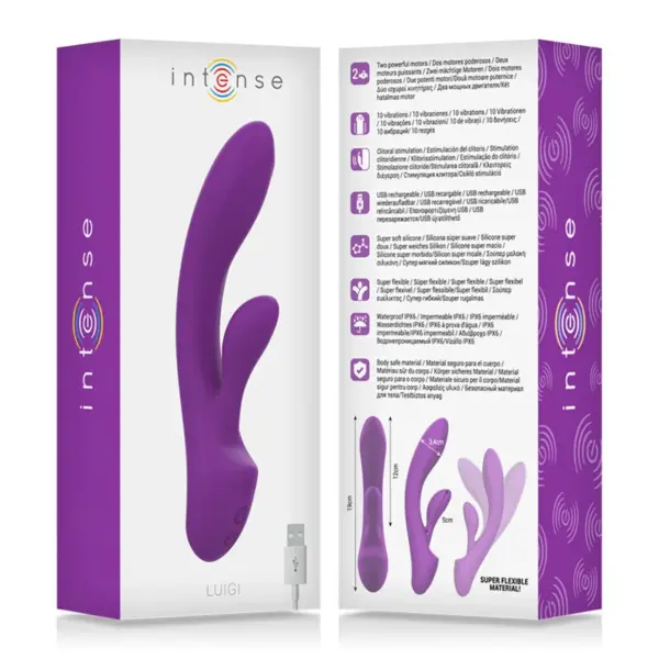 Intense - Vibrador rabbit de doble estimulación morado - Imagen 8