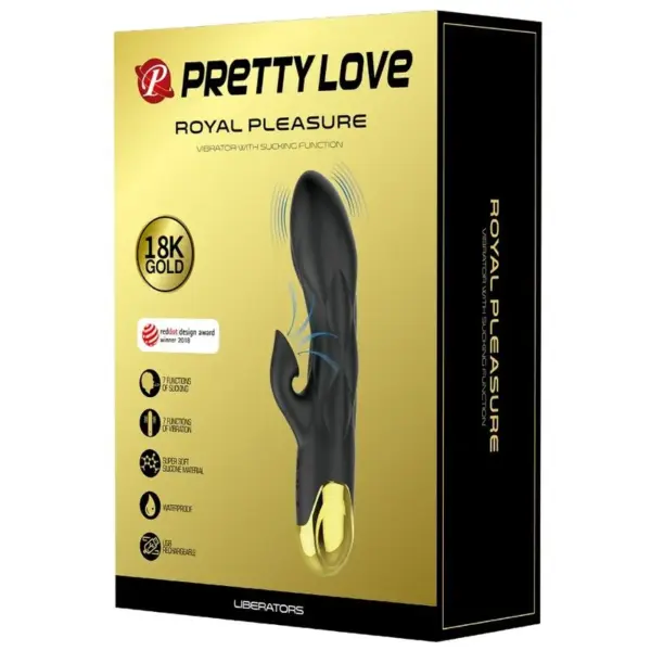 Pretty Love - Vibrador de lujo negro con función de succión y vibración - Imagen 7