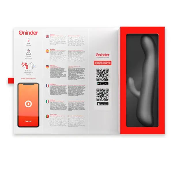 ONINDER - Vibrador Rabbit con Rotación Negro y App Gratuita - Imagen 7