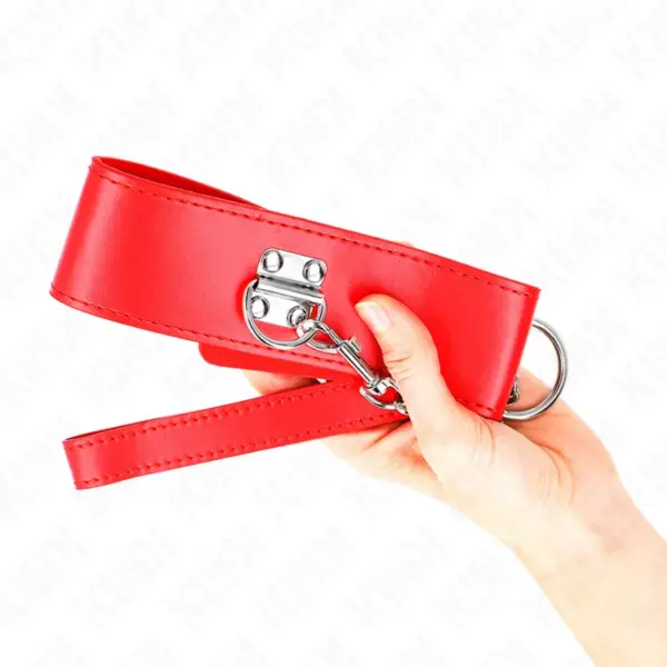 KINK - Collar con Correa 65 cm Ancho Rojo Ajustable - Imagen 4