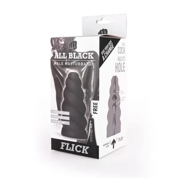 ALL BLACK - Masturbador Flick Premium para Placer Masculino - Imagen 2