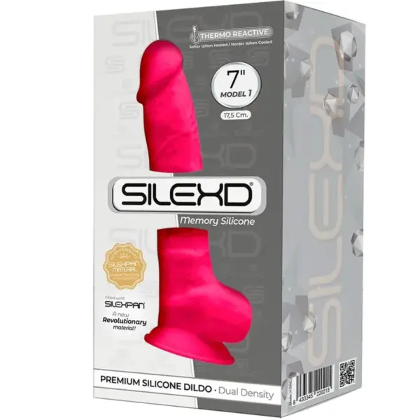 SILEXD - Modelo 1 Pene Realista Silicona Premium SILEXPAN Fucsia - Imagen 3