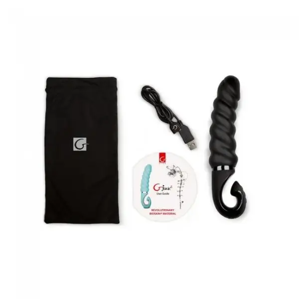 G-VIBE - G-JACK 2 - Dildo Vibrador Negro de Bioskin - Imagen 3