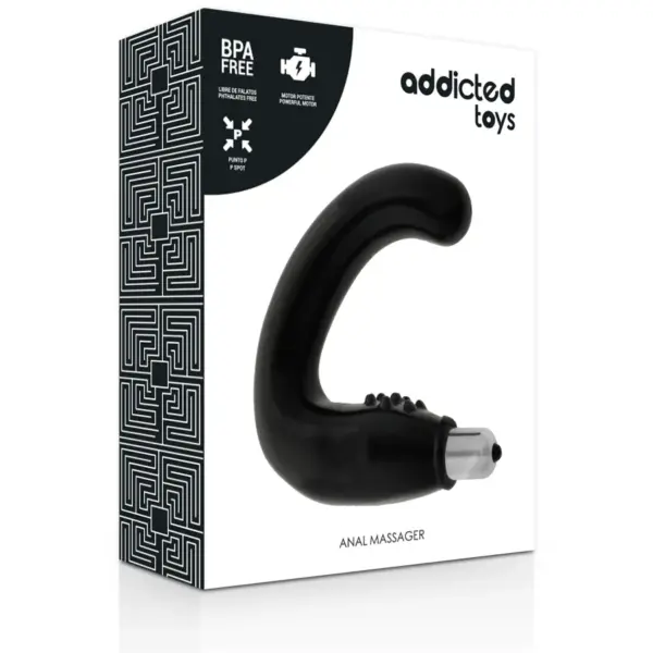 ADDICTED TOYS - Masajeador Anal Negro para Estimulación Prostática - Imagen 4