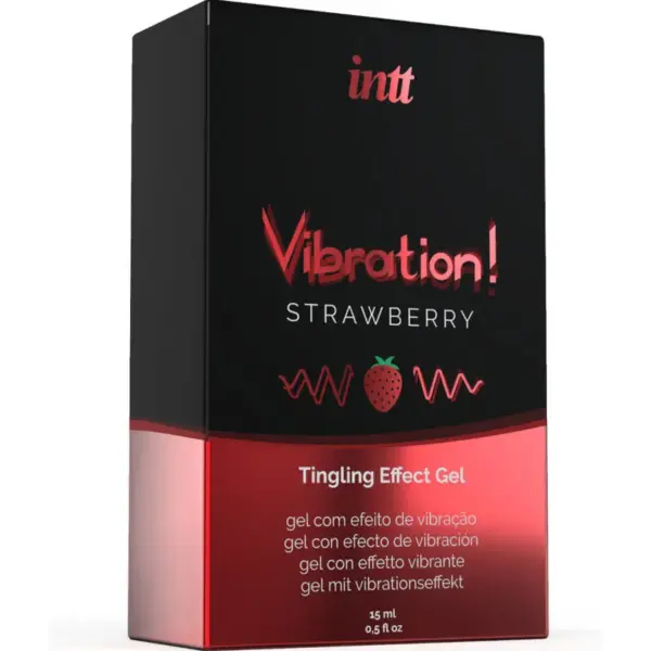 INTT - Potente Gel Estimulante Íntimo Vibrador Sabor Fresa 15 ml - Imagen 3