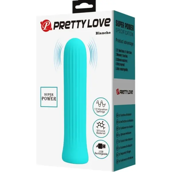 Pretty Love - Vibrador Estimulador Azul con 12 Modos de Vibración - Imagen 7