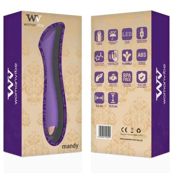 Womanvibe - Vibrador recargable de silicona Mandy para el punto G - Imagen 6