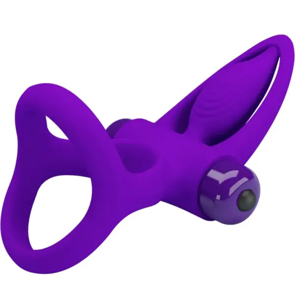 Pretty Love - Anillo Vibrador 10 Vibraciones Silicona Violeta - Imagen 5