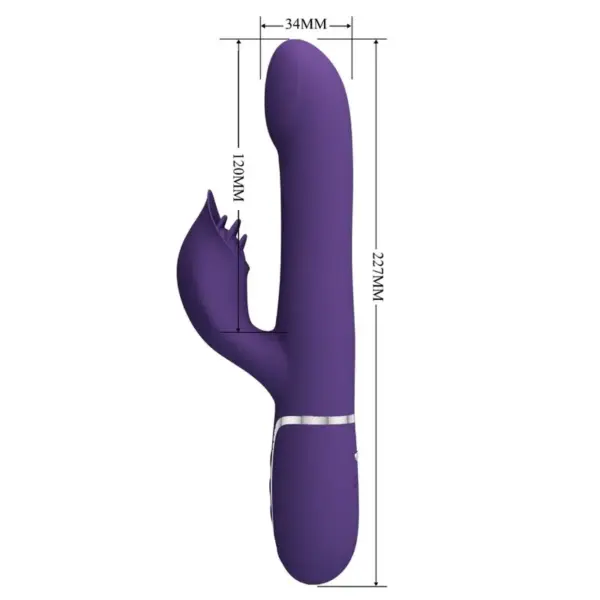 Pretty Love - Vibrador rabbit con licking morado - Imagen 8