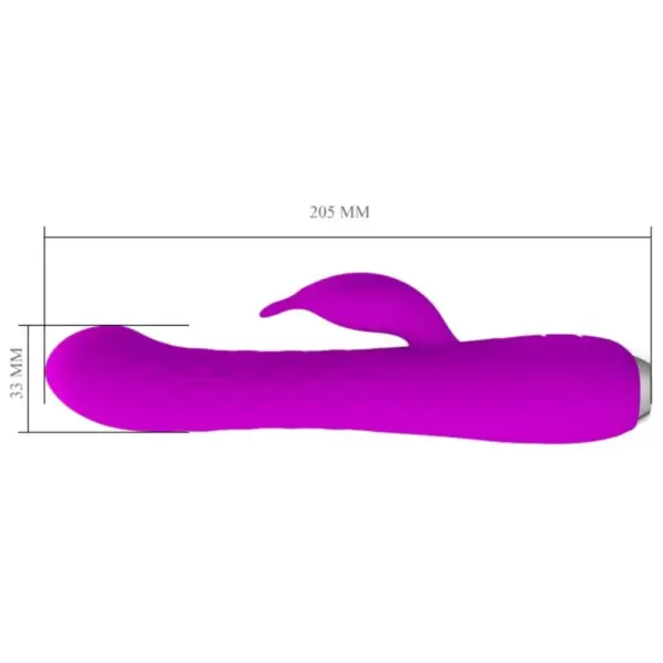 Pretty Love - Vibrador rabbit con rotación recargable morado - Imagen 3