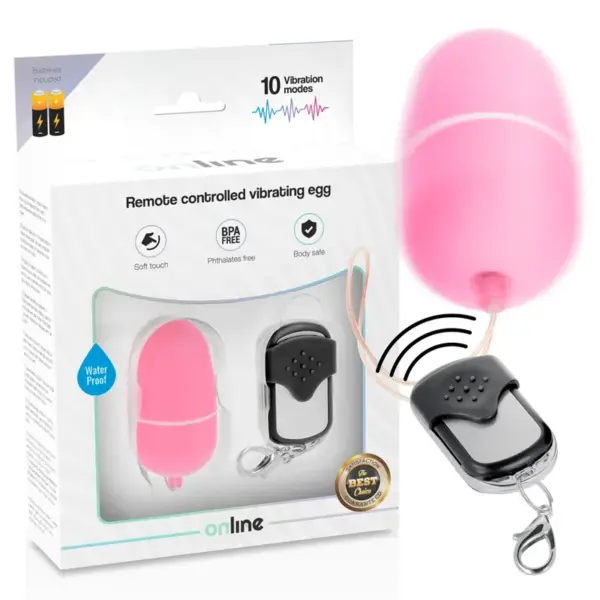 ONLINE - Huevo vibrador control remoto M rosa - Imagen 2