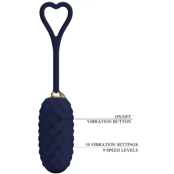 Pretty Love - Huevo vibrador control remoto azul - Imagen 6