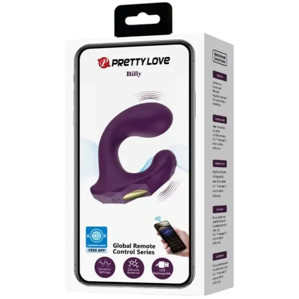 Pretty Love - Vibrador en forma de C con app gratuita morado - Imagen 17