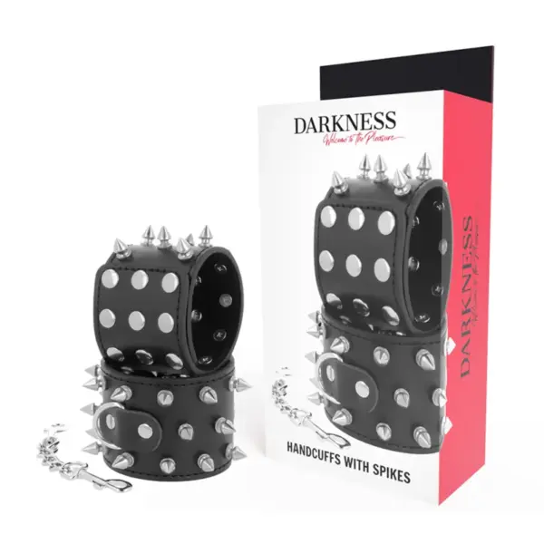 DARKNESS - Skulls and Bones Esposas con Pinchos Negro