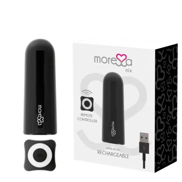 MORESSA - Nix Potente Vibrador Multi Juegos Control Remoto Negro