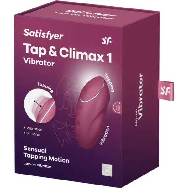 Satisfyer - Tap & Climax 1 Vibrador Lay-On Rojo - Imagen 6