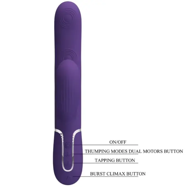 Pretty Love - Vibrador rabbit con licking morado - Imagen 9