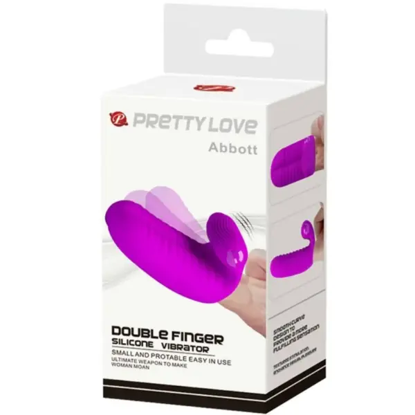 Pretty Love - Doble vibrador dedal estimulador lila - Imagen 6