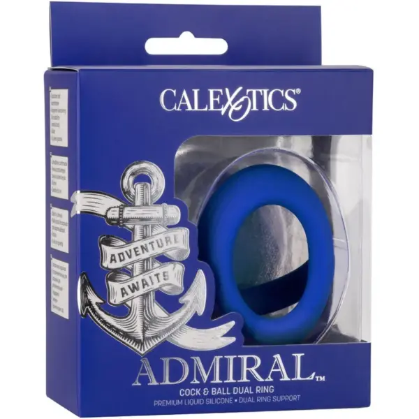 CalExotics - Admiral Cock Ball Doble Anillo Azul: Potenciador de Placer - Imagen 6