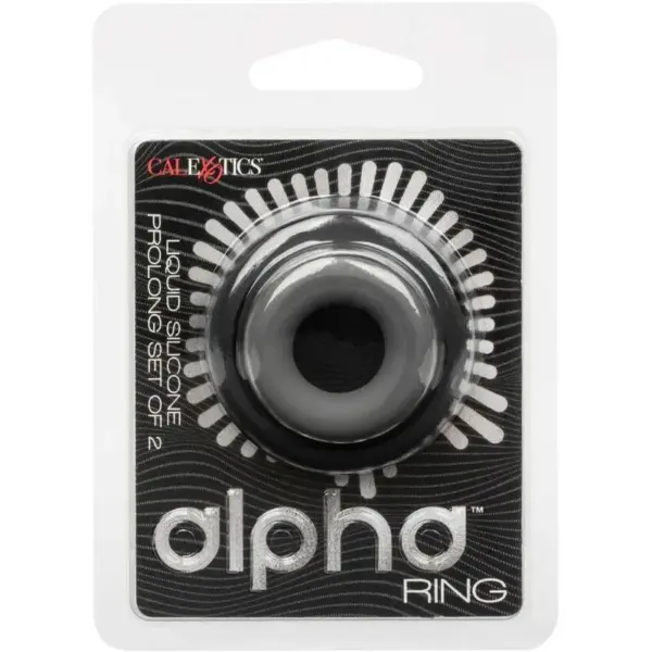 CALEXOTICS - Alpha Set de 2 Anillos Prolong Gris para Placer Duradero - Imagen 2