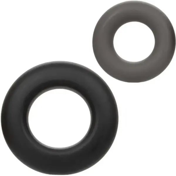 CALEXOTICS - Alpha Set de 2 Anillos Prolong Gris para Placer Duradero - Imagen 5