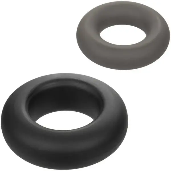 CALEXOTICS - Alpha Set de 2 Anillos Prolong Gris para Placer Duradero - Imagen 6