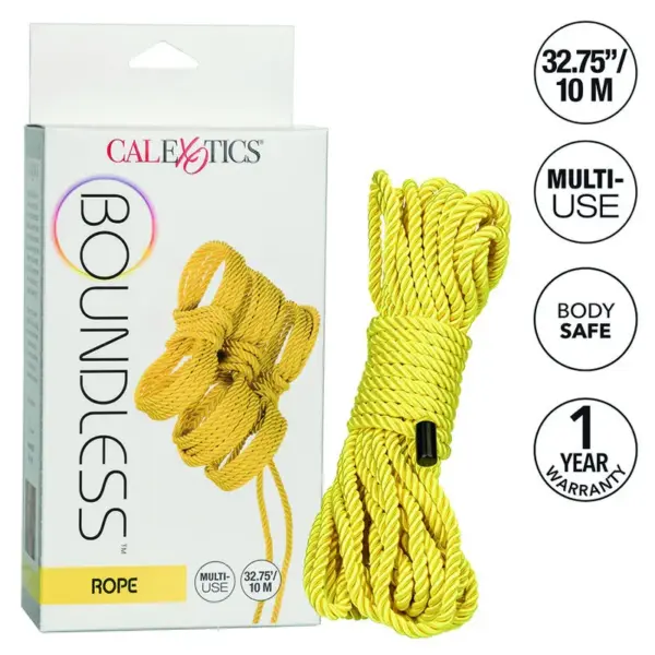 CalExotics - Boundless Cuerda 10m Amarillo para BDSM